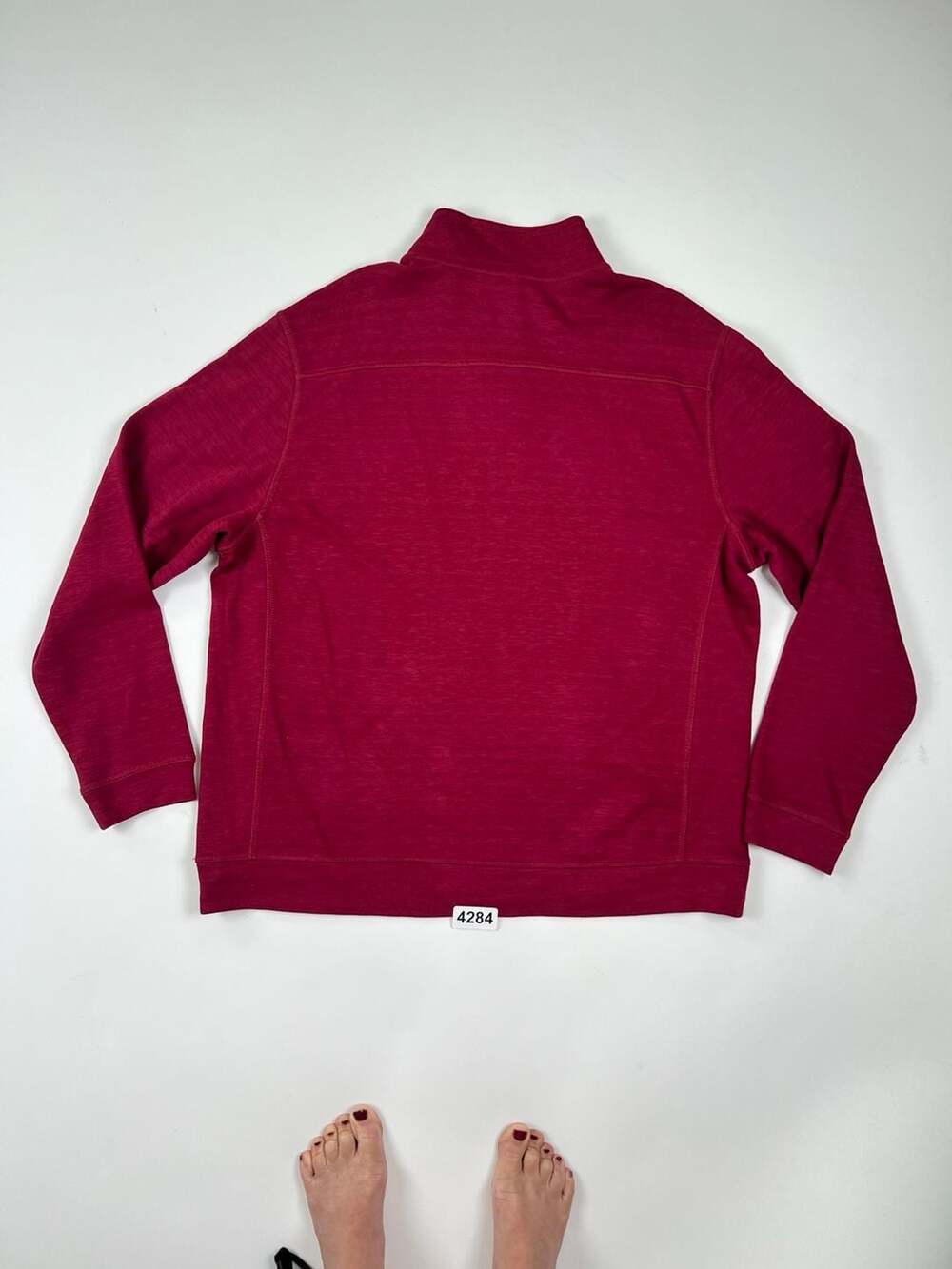 Tommy Bahama Tobago Bay 1/4 Zip Pullover Sweater Red Mens XL